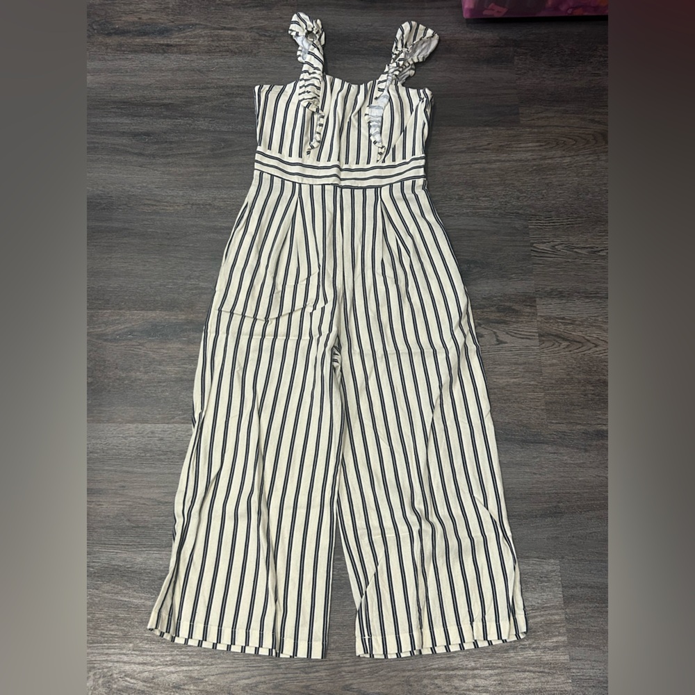 Elegant Striped Wide Leg Jumpsuit